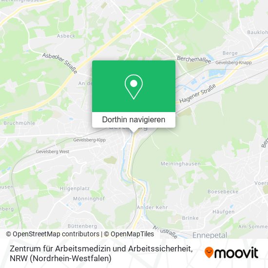 Zentrum für Arbeitsmedizin und Arbeitssicherheit Karte