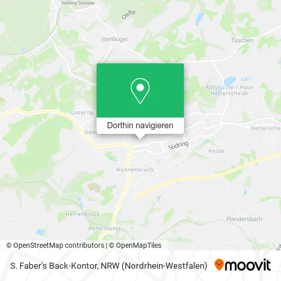 S. Faber's Back-Kontor Karte