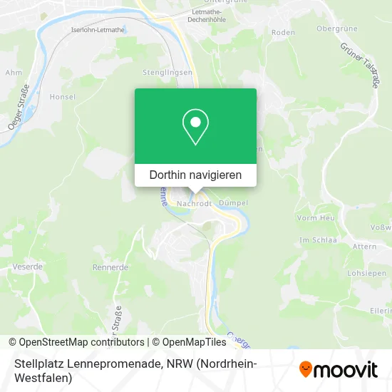 Stellplatz Lennepromenade Karte