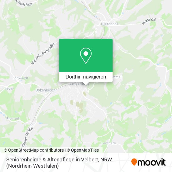 Seniorenheime & Altenpflege in Velbert Karte