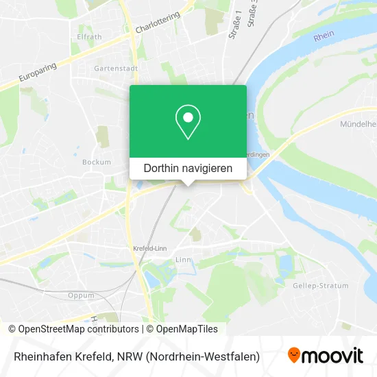 Rheinhafen Krefeld Karte