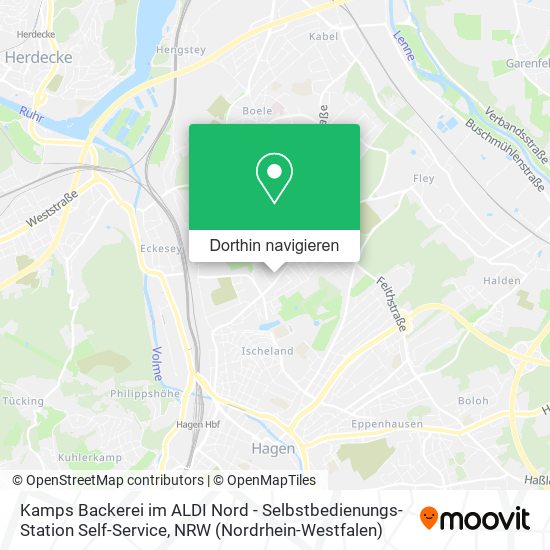 Kamps Backerei im ALDI Nord - Selbstbedienungs-Station Self-Service Karte