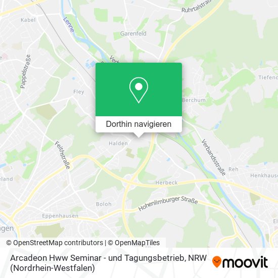 Arcadeon Hww Seminar - und Tagungsbetrieb Karte