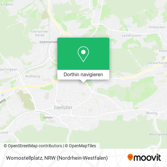 Womostellplatz Karte