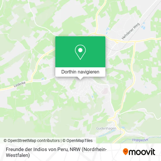 Freunde der Indios von Peru Karte