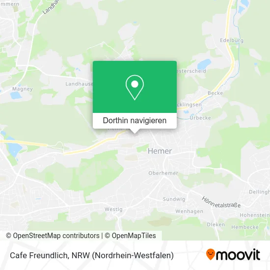 Cafe Freundlich Karte