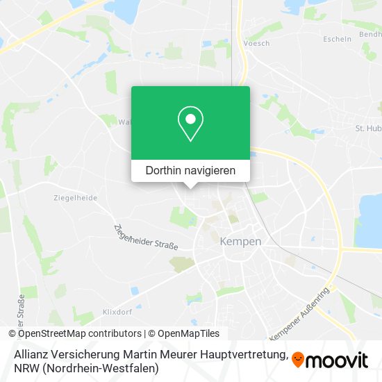Allianz Versicherung Martin Meurer Hauptvertretung Karte