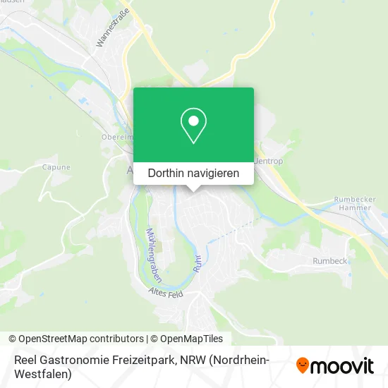 Reel Gastronomie Freizeitpark Karte