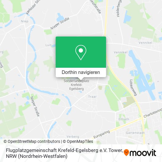 Flugplatzgemeinschaft Krefeld-Egelsberg e.V. Tower Karte