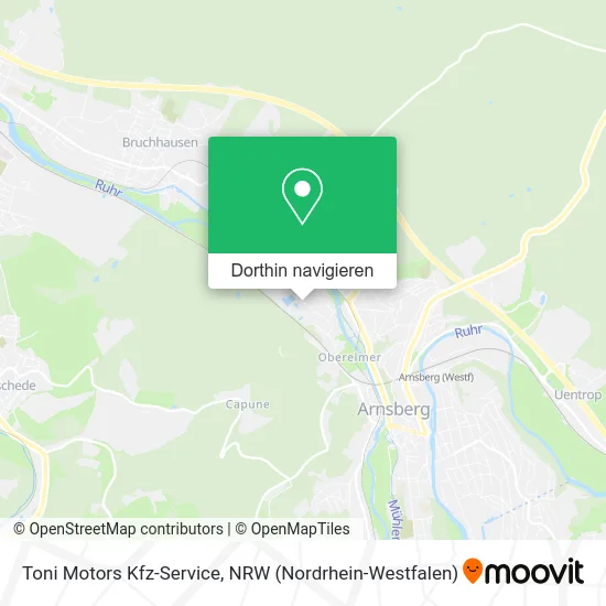 Toni Motors Kfz-Service Karte