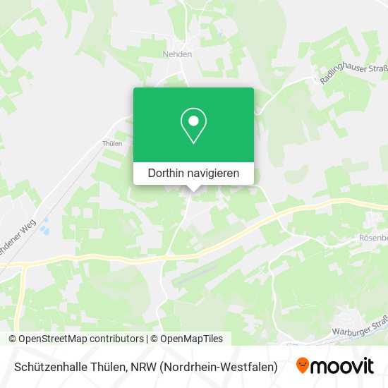 Schützenhalle Thülen Karte