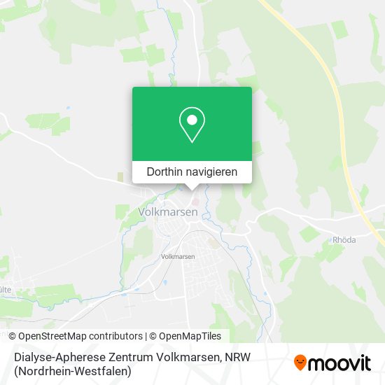 Dialyse-Apherese Zentrum Volkmarsen Karte