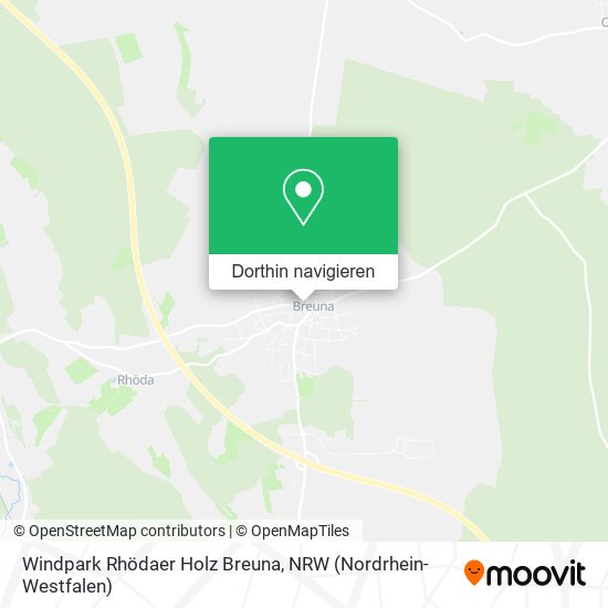 Windpark Rhödaer Holz Breuna Karte