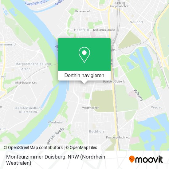 Monteurzimmer Duisburg Karte