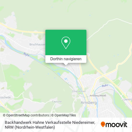 Backhandwerk Hahne Verkaufsstelle Niedereimer Karte