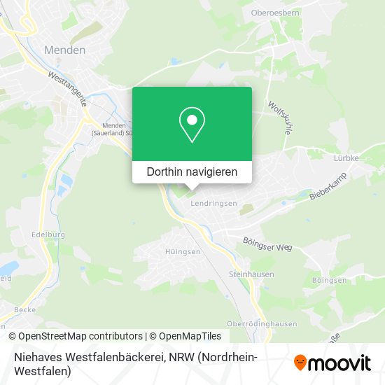 Niehaves Westfalenbäckerei Karte