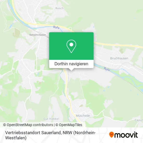 Vertriebsstandort Sauerland Karte