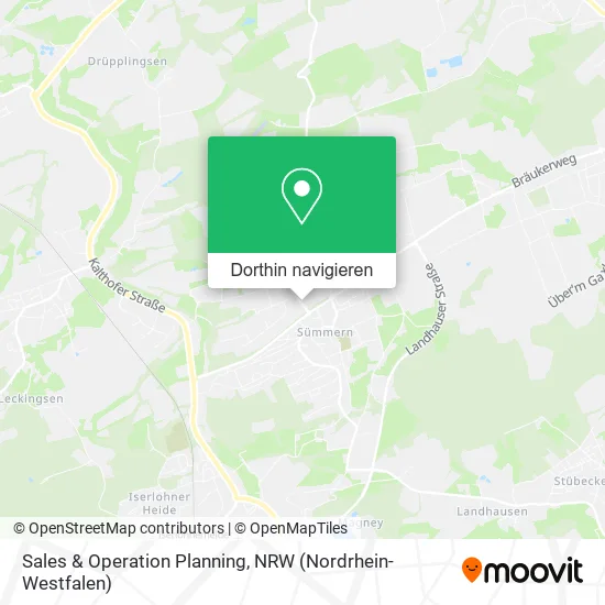 Sales & Operation Planning Karte