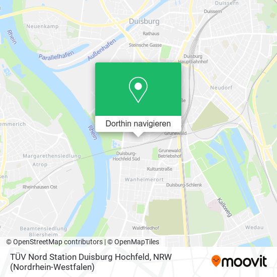TÜV Nord Station Duisburg Hochfeld Karte