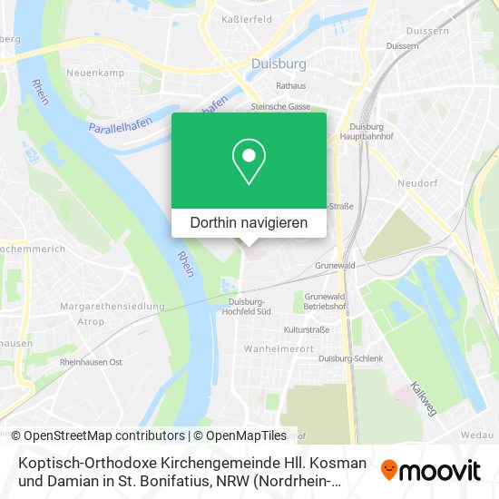 Koptisch-Orthodoxe Kirchengemeinde Hll. Kosman und Damian in St. Bonifatius Karte