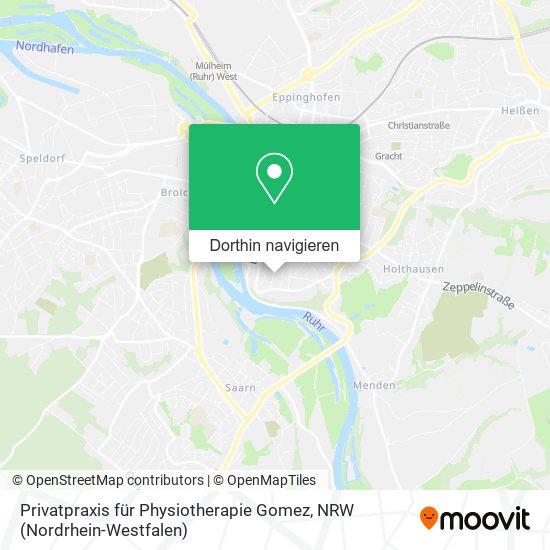 Privatpraxis für Physiotherapie Gomez Karte