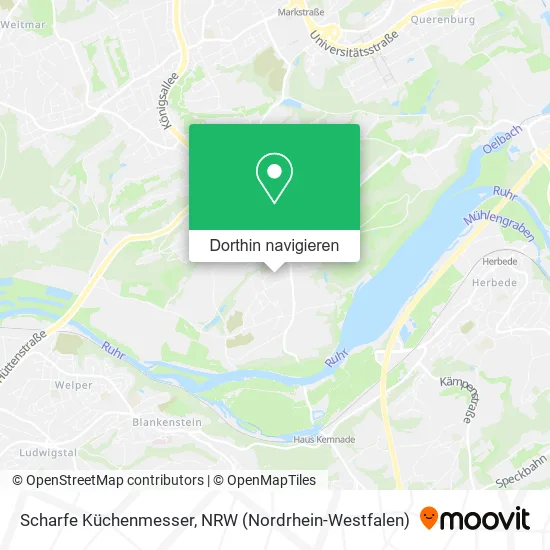 Scharfe Küchenmesser Karte