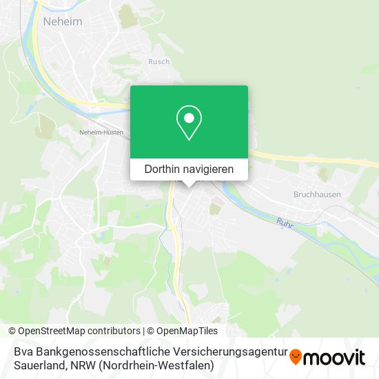Bva Bankgenossenschaftliche Versicherungsagentur Sauerland Karte