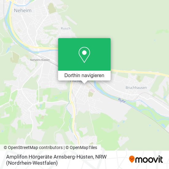Amplifon Hörgeräte Arnsberg-Hüsten Karte