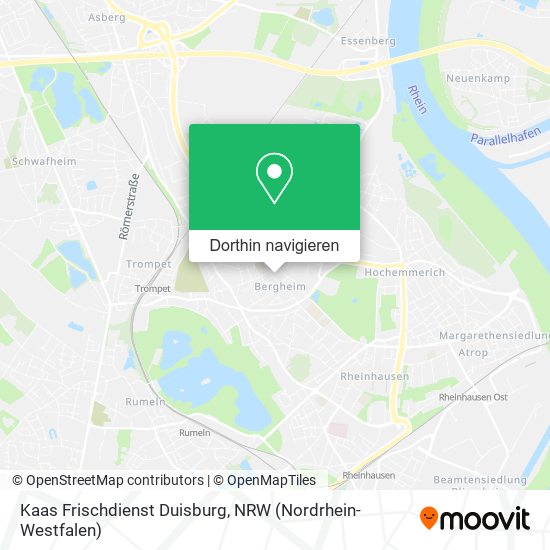 Kaas Frischdienst Duisburg Karte