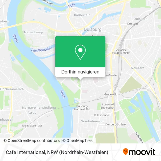 Cafe International Karte