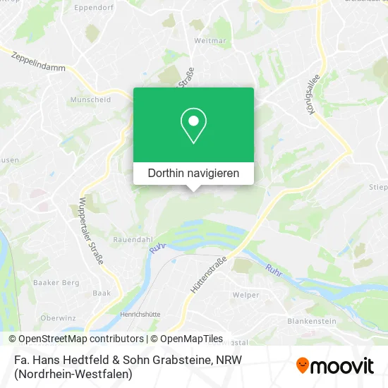 Fa. Hans Hedtfeld & Sohn Grabsteine Karte