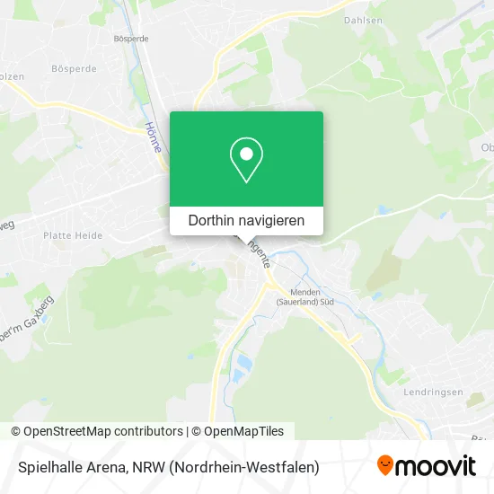 Spielhalle Arena Karte