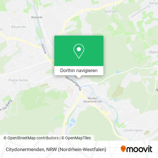 Citydonermenden Karte