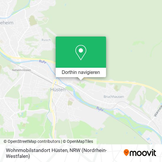 Wohnmobilstandort Hüsten Karte