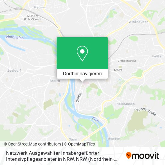 Netzwerk Ausgewählter Inhabergeführter Intensivpflegeanbieter in NRW Karte