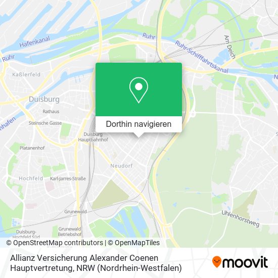 Allianz Versicherung Alexander Coenen Hauptvertretung Karte
