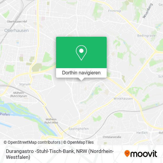Durangastro -Stuhl-Tisch-Bank Karte