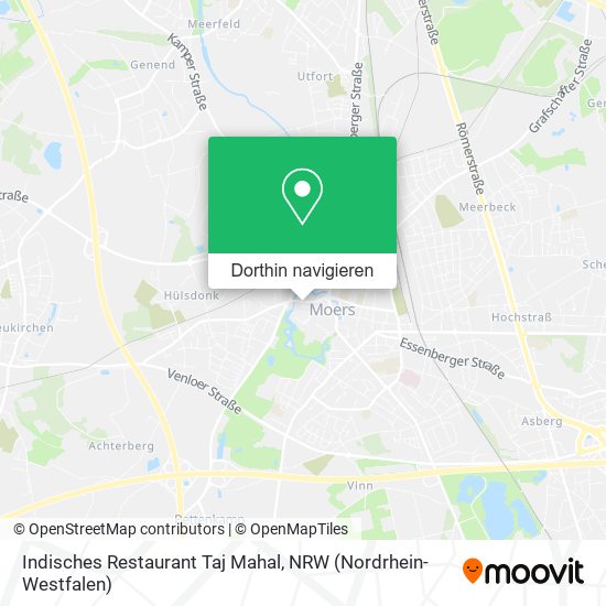 Indisches Restaurant Taj Mahal Karte