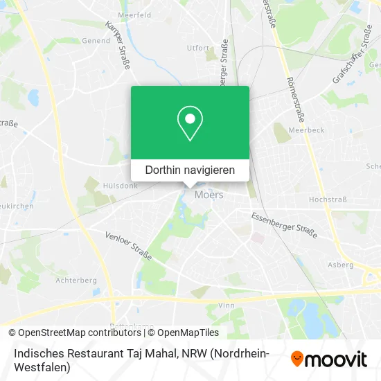 Indisches Restaurant Taj Mahal Karte