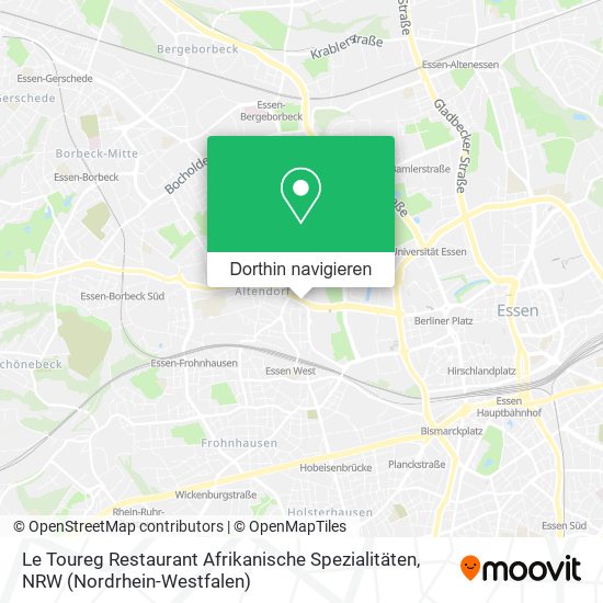 Le Toureg Restaurant Afrikanische Spezialitäten Karte