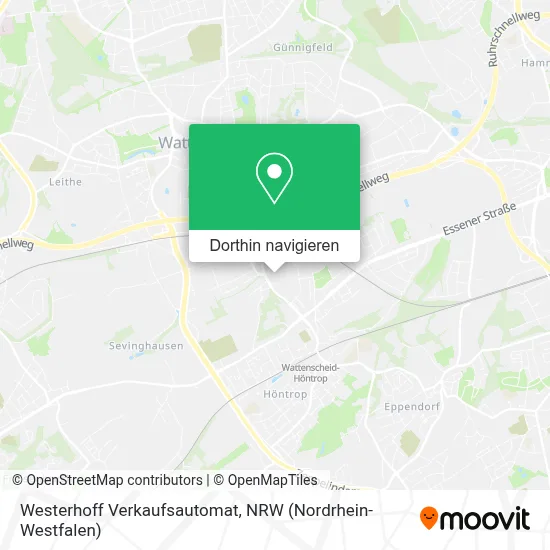 Westerhoff Verkaufsautomat Karte