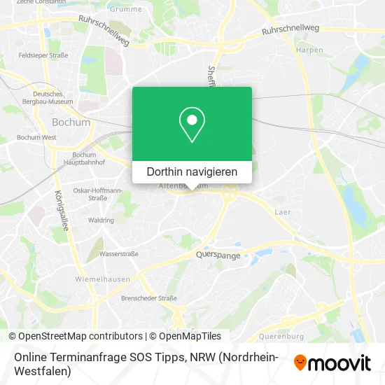 Online Terminanfrage SOS Tipps Karte