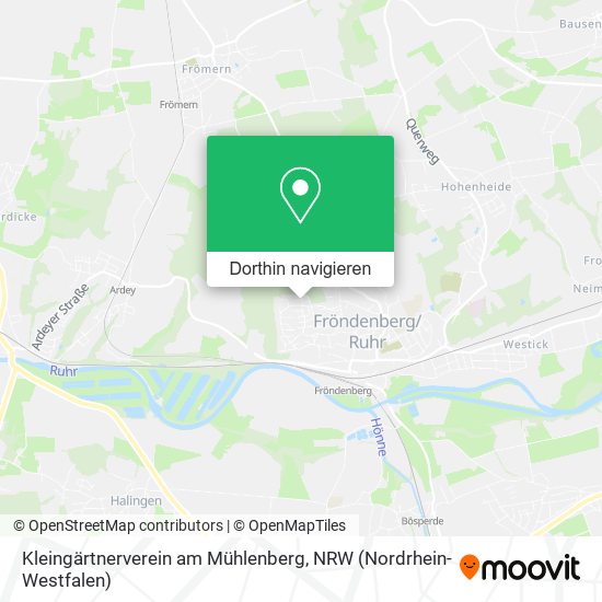 Kleingärtnerverein am Mühlenberg Karte