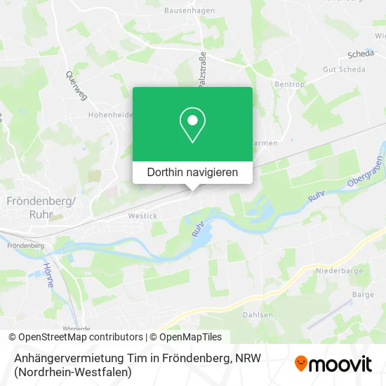 Anhängervermietung Tim in Fröndenberg Karte