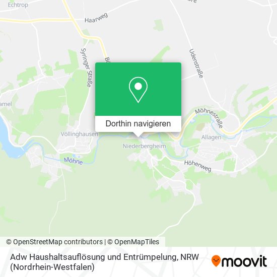 Adw Haushaltsauflösung und Entrümpelung Karte