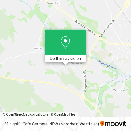 Minigolf - Cafe Germete Karte