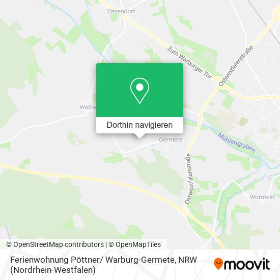Ferienwohnung Pöttner/ Warburg-Germete Karte