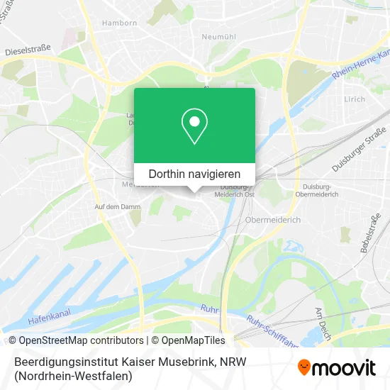 Beerdigungsinstitut Kaiser Musebrink Karte