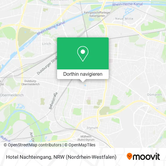 Hotel Nachteingang Karte