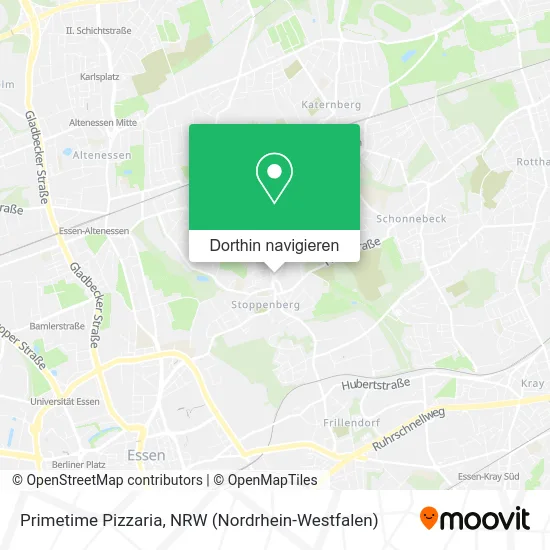 Primetime Pizzaria Karte